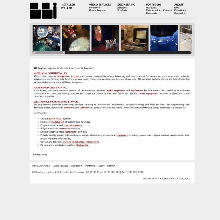 BBI Engineering Website Screenshot
