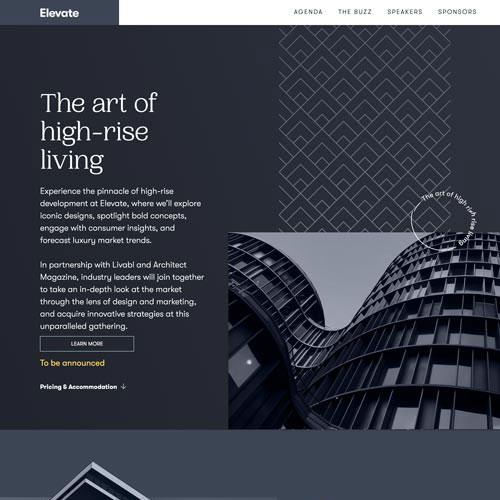 Elevate Conference Event Page